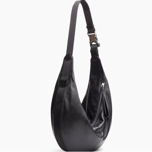 rag & bone Black Leather Crescent Sling Crossbody